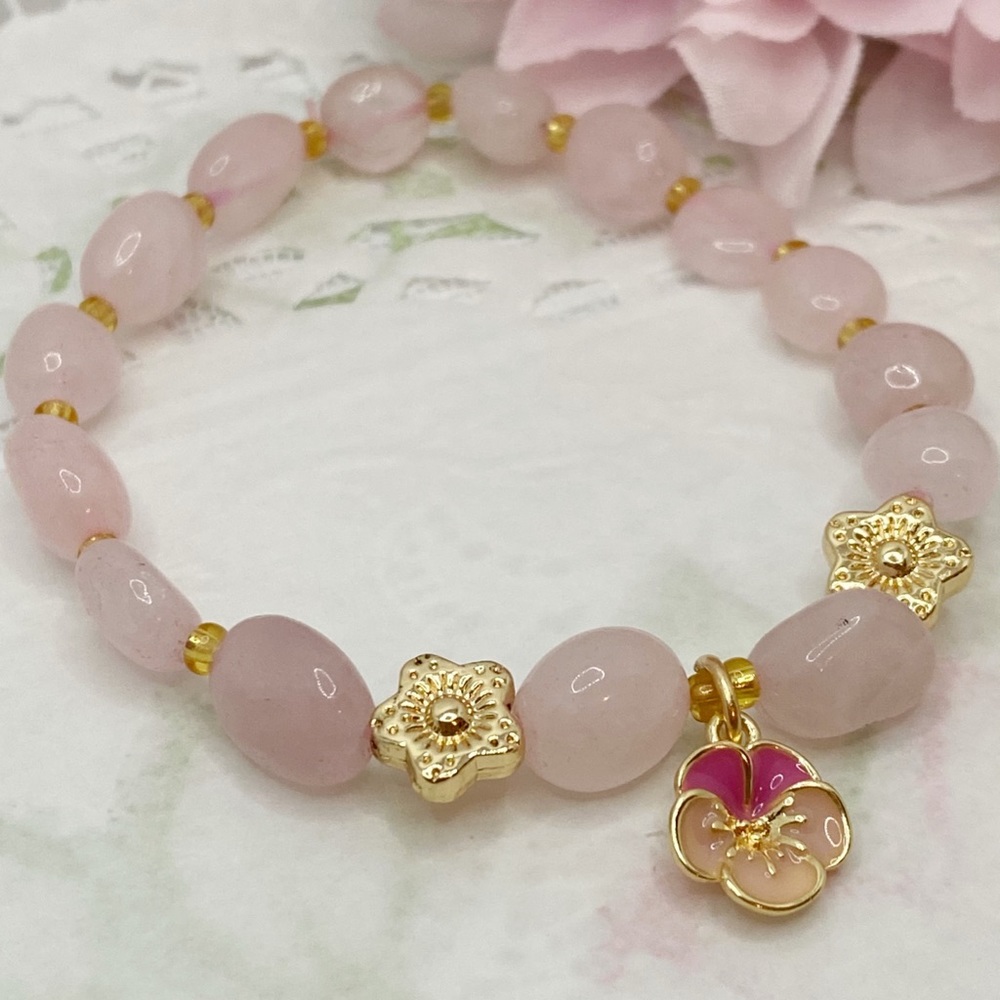 Nature Rose Quartz Bracelet